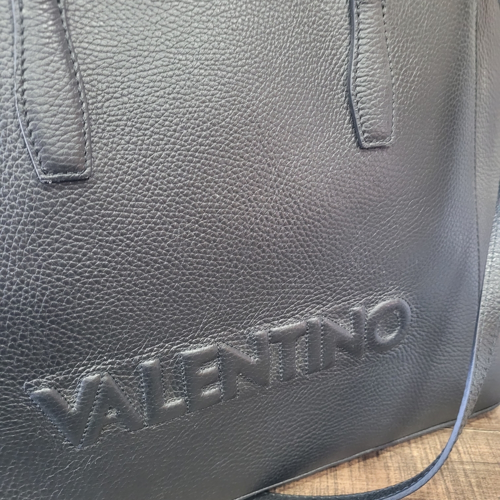 Valentino Black Leather Tote Bag
